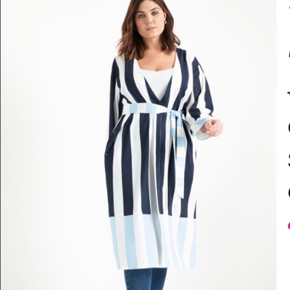 Eloquii Striped Duster